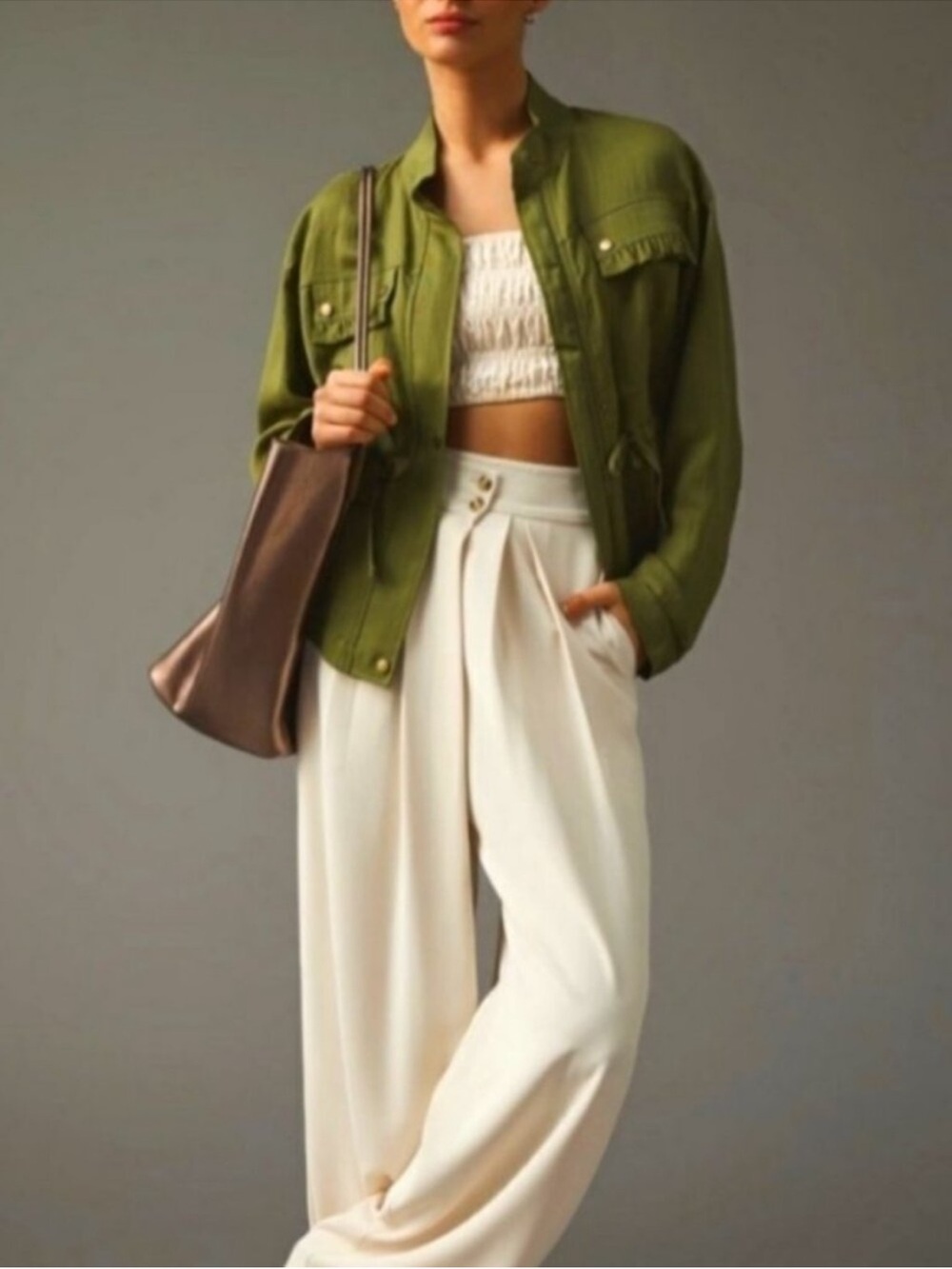 Olive Green Lightweight Utility Jacket by Anthropologie